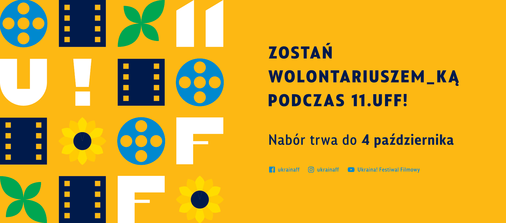 Trwa nabór na wolontariat na Ukraina! Festiwal Filmowy! 5 2026 UFF Grafiki FB 5 Ukraina! Festiwal Filmowy