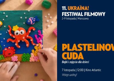 Pokaz filmów dla dzieci  i zajęcia PLASTELINOWE CUDA